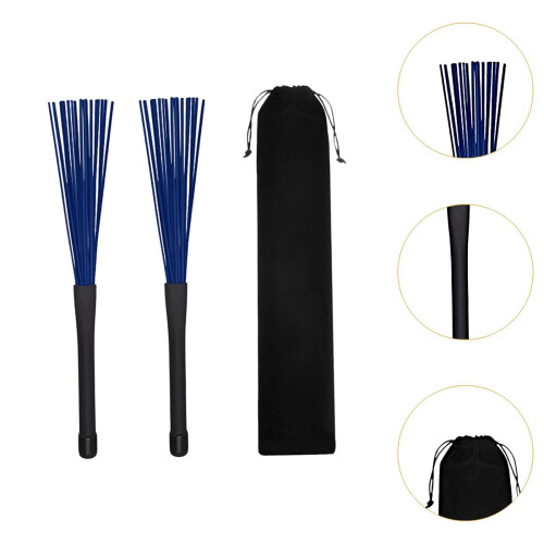 Drum Brushes Nylon Wire Brushes Retractable Percussion Brushes for Jaz 2