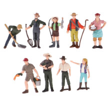 Simulation People Model Farmer Characters Action Figures Hand Painted