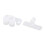 White ABS Double Ball Cabinet Cupboard Display Door Roller Latch Catch 1