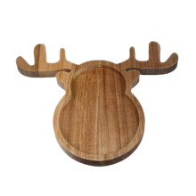 Christmas Wooden Serving Tray Dessert Plates for Centerpiece Kitchen P