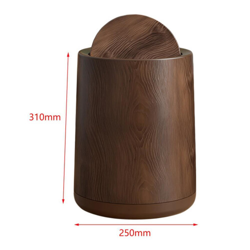 Bathroom Trash Can Round with Swing Lid Removable Inner for Dorm Room 1