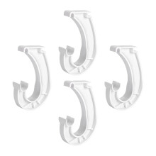 4 Pieces Closet Rod Support Bracket Closet Shelf Rod Holder J Type Hoo