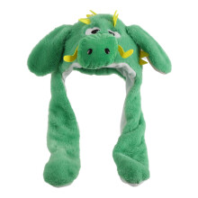 Dragon Hat Plush Scarf Trendy Moving Ears Hat for Girls Boys Teens Hal