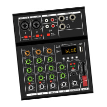 Studio Audio Mixer 4 Channel Reverb Professional for Karaoke Stage Rec