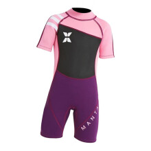2.5mm Kids Short Sleeve Wetsuit Beach Diving Swimwear Swimsuit Pink L