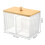 Makeup Cotton Swab Pad Holder Cotton Pad Container for Desktop Home Fl 2