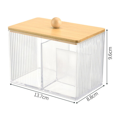 Makeup Cotton Swab Pad Holder Cotton Pad Container for Desktop Home Fl 1