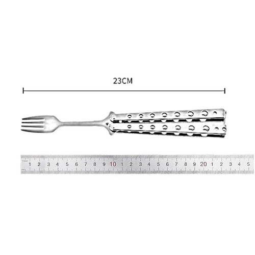 Butterfly Fork 9.06'' Portable Outdoor Tableware for Backpacking BBQ H 1