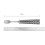 Butterfly Fork 9.06'' Portable Outdoor Tableware for Backpacking BBQ H 2