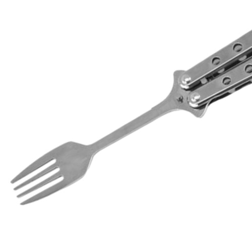Butterfly Fork 9.06'' Portable Outdoor Tableware for Backpacking BBQ H 2