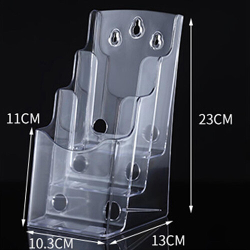 Acrylic Brochure Holder Clear Flyer Holder Rack for Documents Menu Pam 1