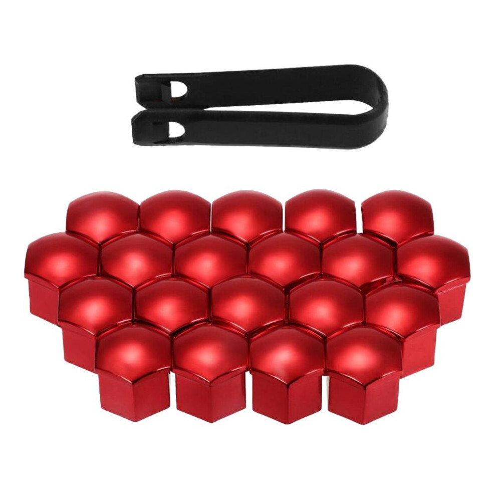 20Pcs Universal 17Mm Wheel Nut Covers Lug Nut Caps Screw Protector Red 6902696113139