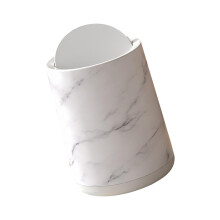 Marble Bathroom Trash Can Household Trash Bin for Dorm Living Room Off