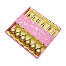 6x Christmas Spoons Set Reusable Xmas Cutlery Kits for Xmas Restaurant