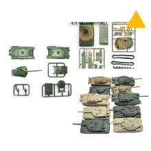 10Pcs Tank Model Toy Building Kit 1:144 Scale Armored Vehicles for Kid