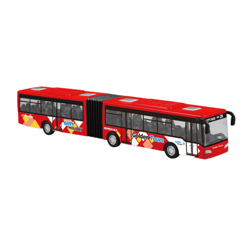 Pull Back Long Bus Model Alloy Alloy Pull Back Bus for Game Gifts Deco