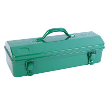 Metal Tool Box with Lock Latch Green Tool Organizer for Garage Home Wo