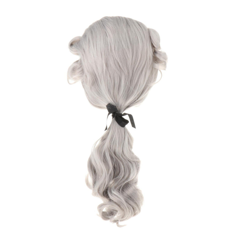 Unisex Colonial Wig Soft Comfortable Cosplay Costume With Ponytail Judge Lawy