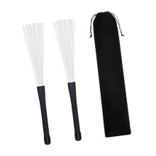 Drum Brushes Nylon Wire Brushes Retractable Percussion Brushes for Jaz
