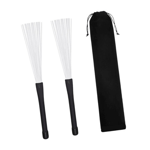 Drum Brushes Nylon Wire Brushes Retractable Percussion Brushes for Jaz