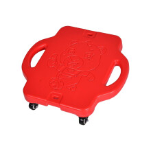 Sport Flat Scooter Portable Board for Basement Activitie Gym red