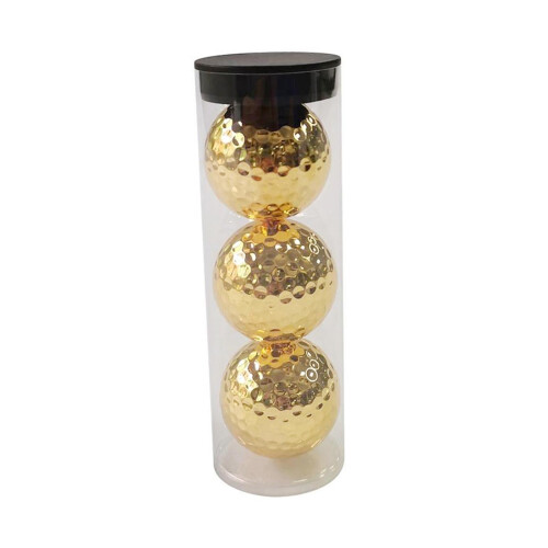 Double Layer Gold Plating Golf Balls Beginner Decor Golf Electroplated