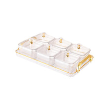 Dry Fruit Tray with Lid Divided Serving Platter for Holiday Home Livin