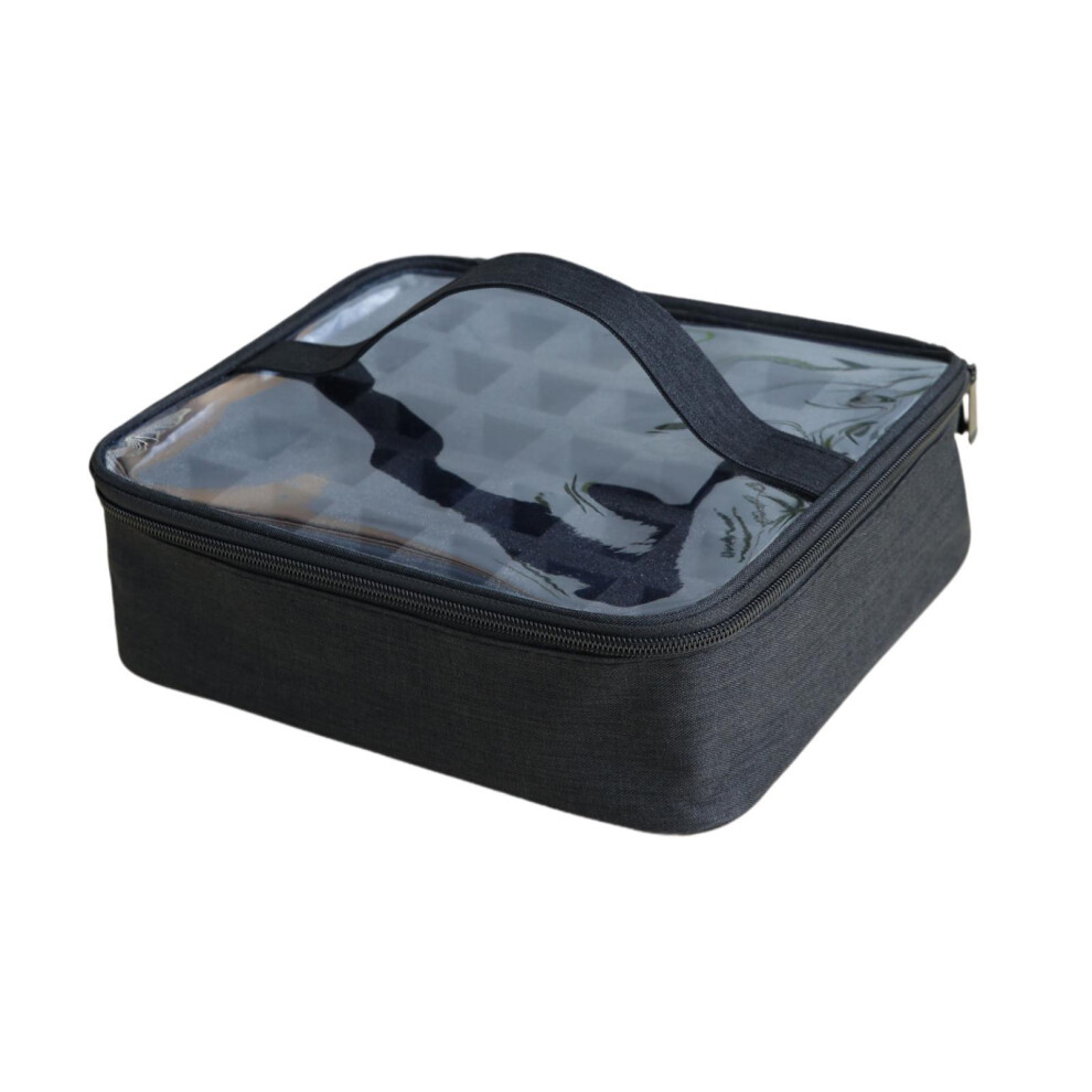 Nail Polish Carrying Case for Women Multifunctional Visible Lid Cosmet