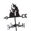 Wrought Iron Weathervane Wind Direction Measuring Instrument for Garde 3