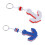 Blue + White Yachting Boating Floating Key Chain Key Ring - Anchor Sh 2