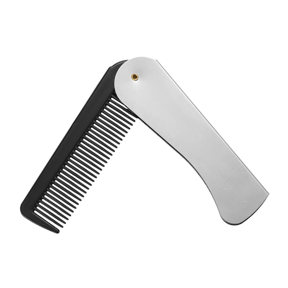 Folding Beard Comb Stainless Steel Comb Mini Wallet Comb Beard and Hai