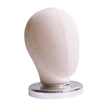 Canvas Block Head (Height 25cm) Stable Wig Display Head for Headwear W