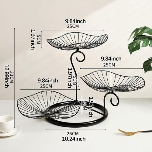 Iron Fruit Basket Rustic Large Capacity Decoration for Candy Vegetable 1