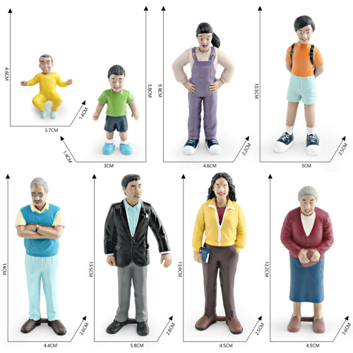 Miniature People Figurine DIY Projects Handpainted Model Train People 1