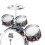 Kids Jazz Drum Set Includes Tom, Cymbal, Drumstick, Stool for Boys Gir 3