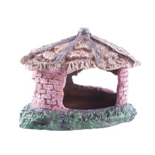 Resin Aquarium Decorations Fish Tank Reptile Terrarium Ornament House