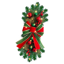 Pre Lit Stairway Swag Hanging Pendant for Farmhouse Fireplace Indoor O