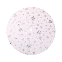 Xmas Tree Skirt Warm Round Xmas Tree Mat for Indoor Outdoor New Year H