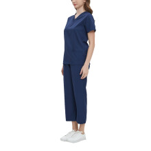 Women Scrubs Set V Neck Female Nurse Scrubs for Beauty Salon SPA Pet G