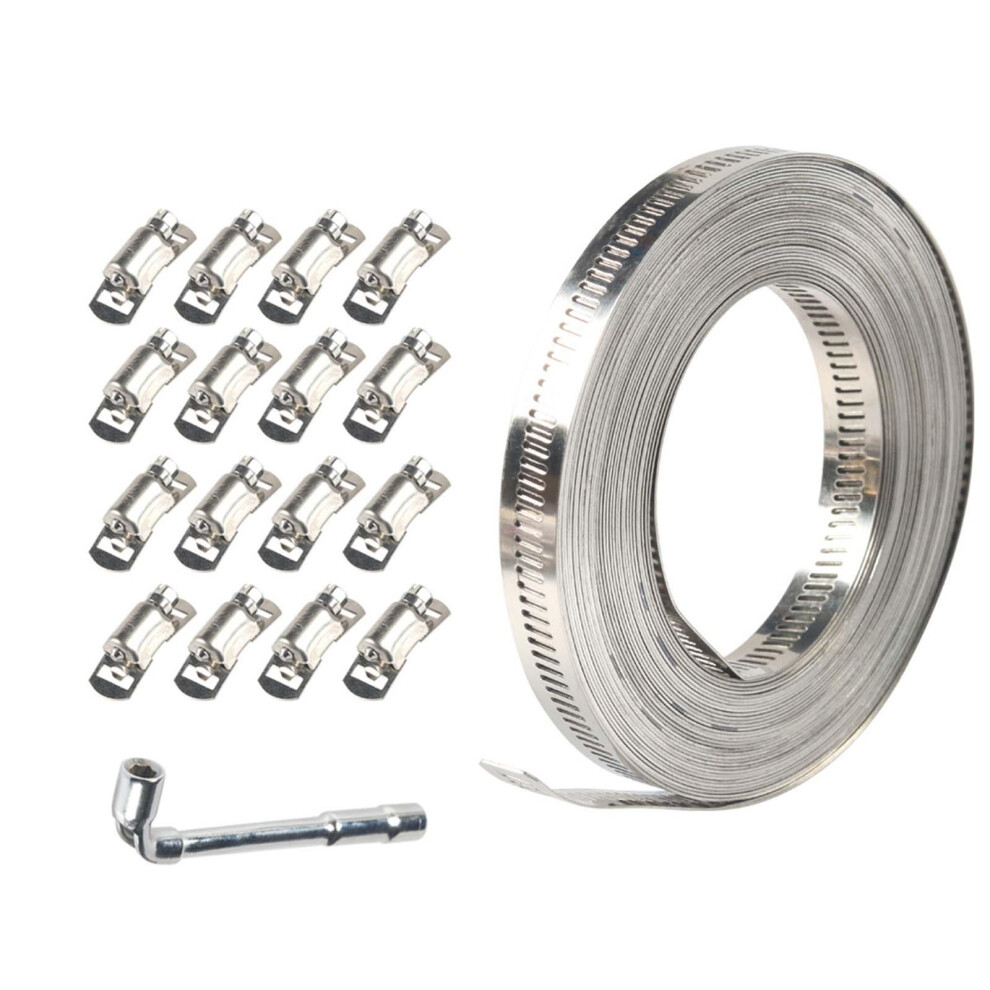 304 Stainless Steel Hose Clamp Worm Gear Band Hose Clamps For Worm Gea 6902696087737