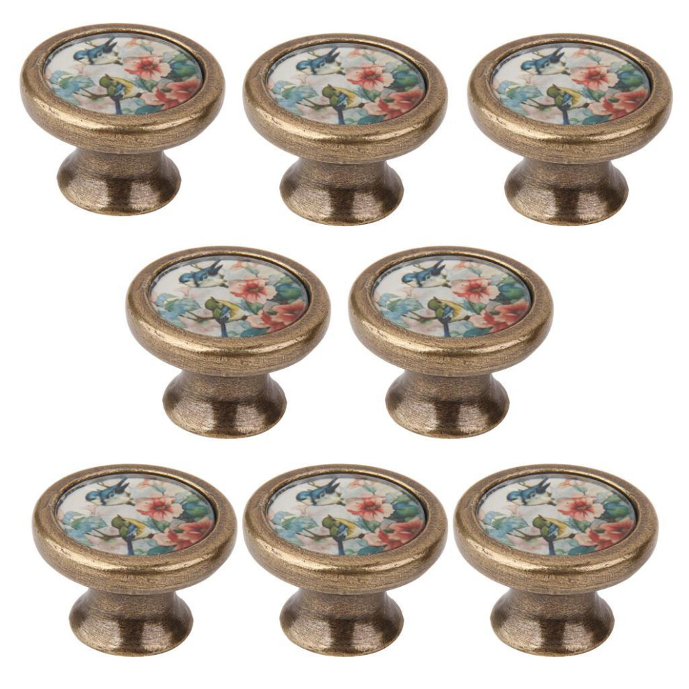 8 Pieces Vintage Cabinet Door Drawer Bin Handle Pull Knob - Bird And F 6902696568823