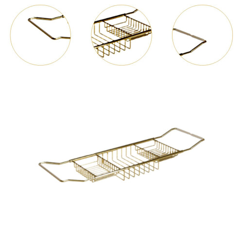 Bath Tub Table Board Wire Bathing Rack Bath Tub Rack for Tablet Soap S 2