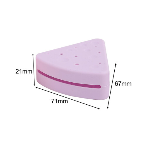 Triangle Makeup Sponge Holder Dustproof Makeup Sponge Storage Box for 1