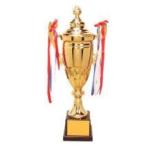 Award Trophy Metal Trophy Cup with Ribbon for Celebration Sports Compe