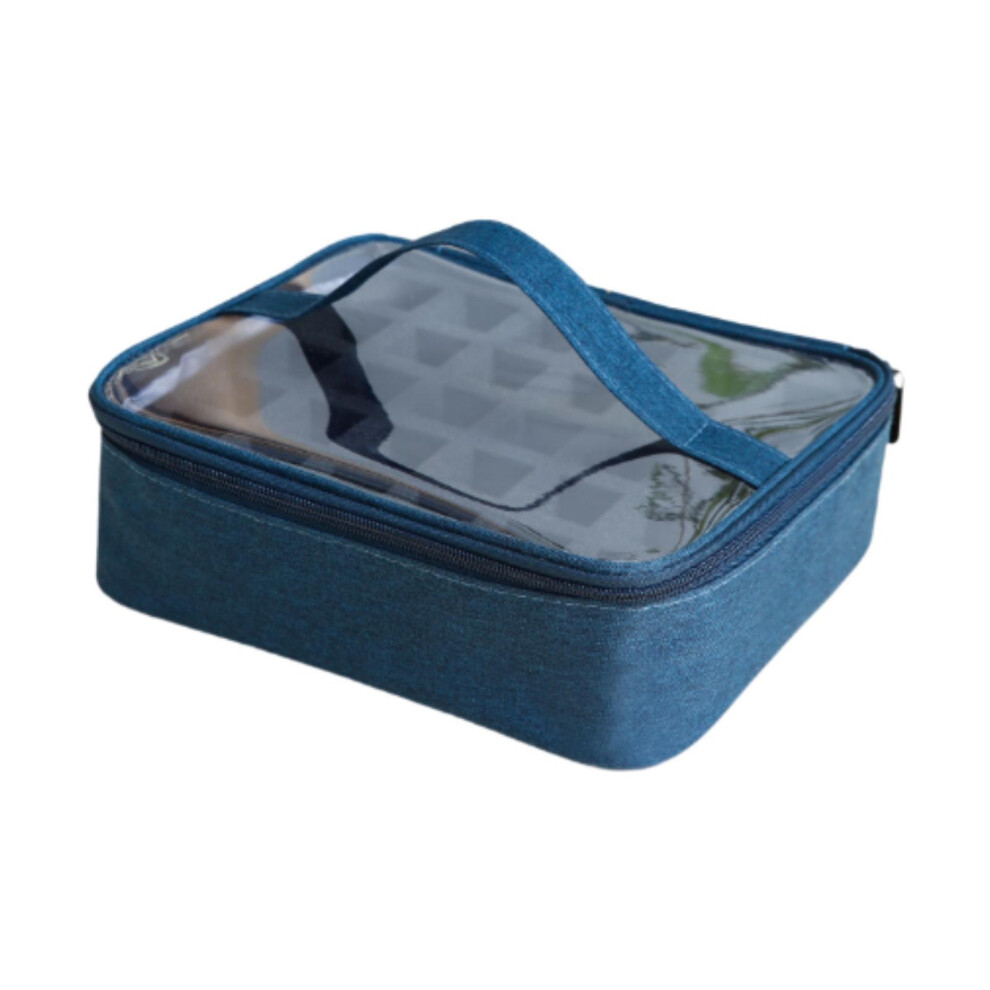Nail Polish Carrying Case for Women Multifunctional Visible Lid Cosmet