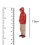 1/24 Scale Models Figurine Red Clothes Standing Tiny People for Sand T 2