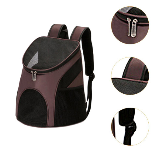 Dog Carrier Backpack Sturdy with Mesh Ventilation for Kitten Dog Coffe 2