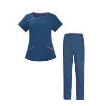 Women Men Scrubs Set Scrub Top and Pants Stretch for Veterinary Beauty