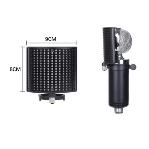 Microphone Isolation Shield Absorber Filter Vocal Isolation Aluminum P 1