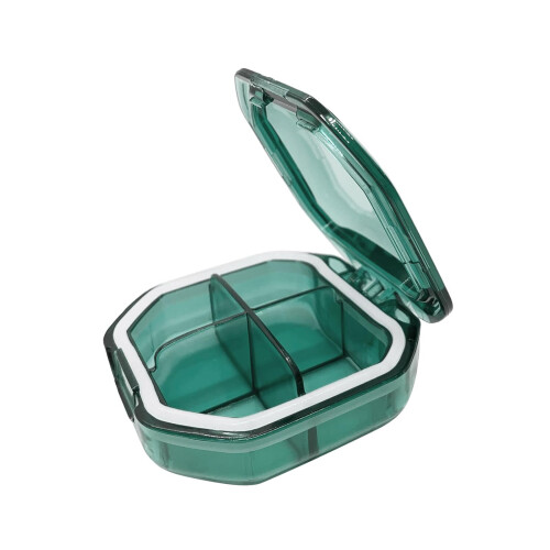 Travel Pill Organizer with Divider Small Pill Container for Bag Purse